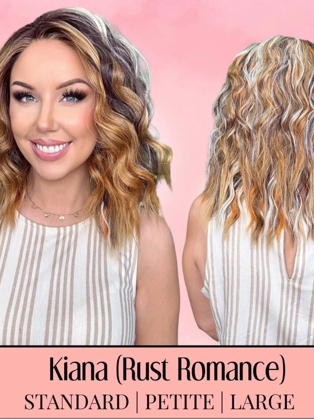 Kiana (Rust Romance) Standard Wig - Brand New With Tags Chelsea Smith Crowns